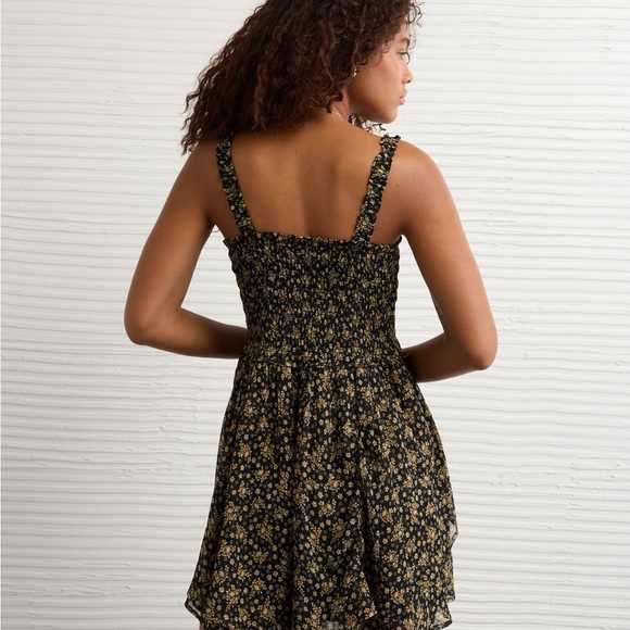 AE Brand New Handkerchief Hem Ruffle Floral Mini Dress - Picture 2 of 12